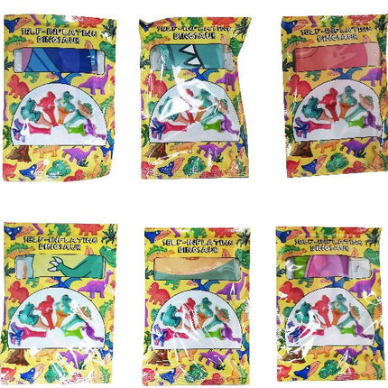 6 Dinosaur Self-Inflating Handheld Balloons