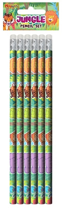 6 Jungle Animal Pencils
