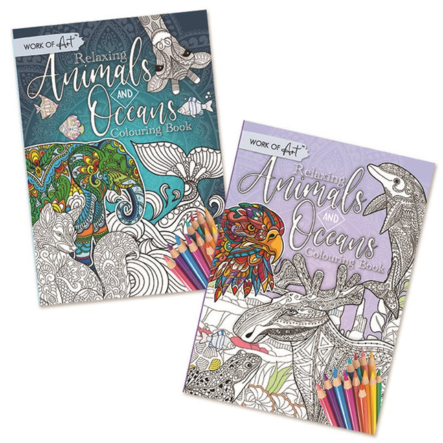 Animals & Oceans Colouring Book