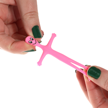 12 Pink Stretchy Smiley Men