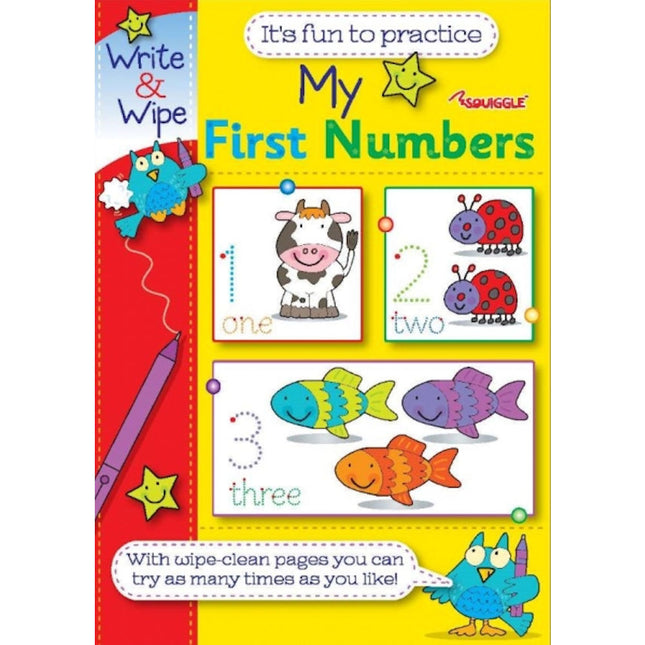 A4 My First Numbers/ABC Write & Wipe Book