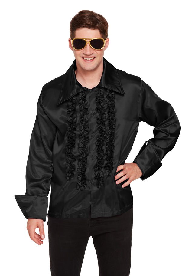 Adult Black Disco Shirt -