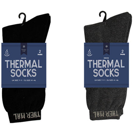 2 Pairs Mens Thermal Socks