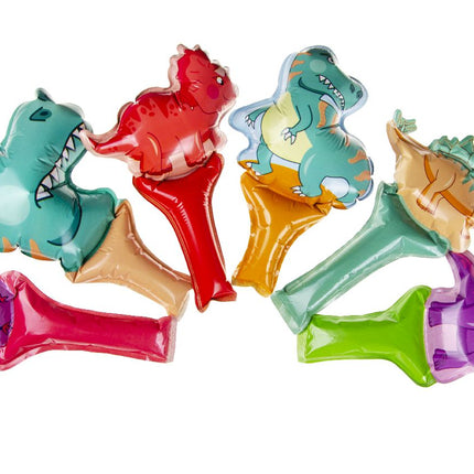 6 Dinosaur Self-Inflating Handheld Balloons