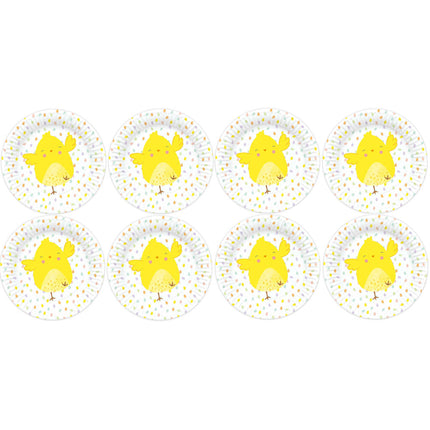 8 Easter Chick Paper Plates