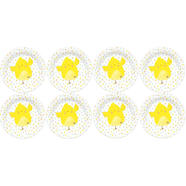 8 Easter Chick Paper Plates