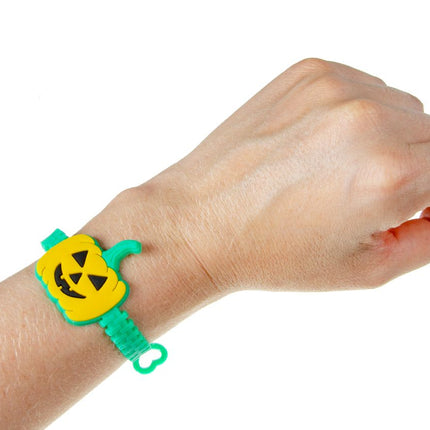 6 Adjustable Halloween Rubber Bracelets
