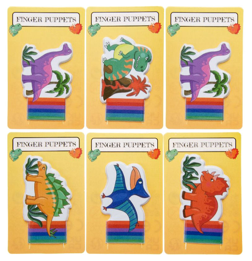 6 Dinosaur Finger Puppets