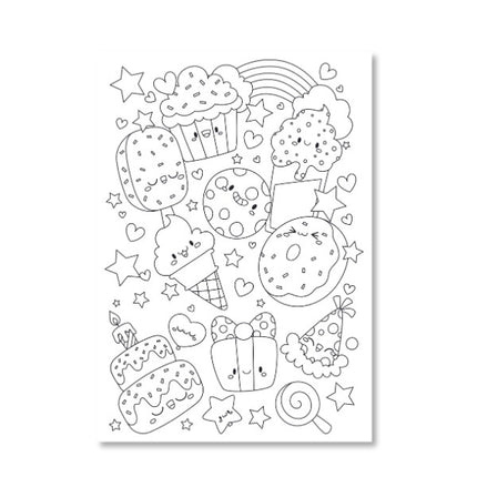 2 Kids A4 Glitter Art Posters