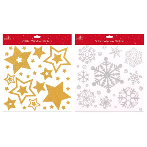 Christmas Glitter Window Decorations