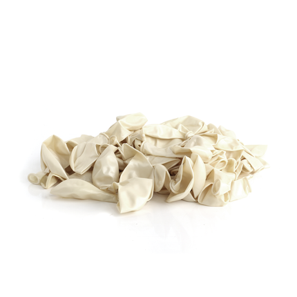 100 Pearlised Ivory 7" Latex Balloons
