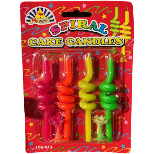 4 Spiral Cake Candles