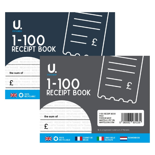 1-100 Receipt Book