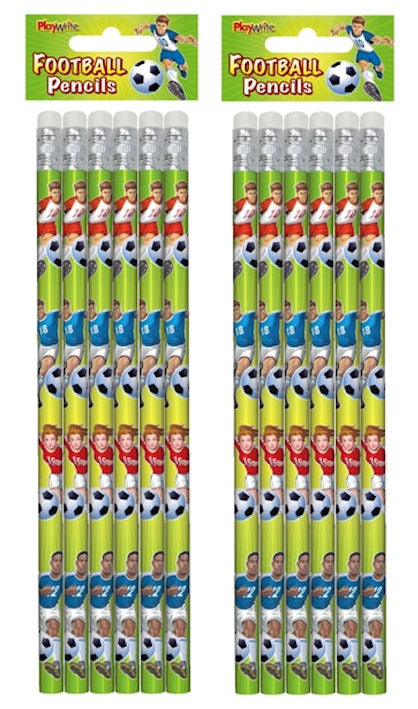 6 Football Pencils