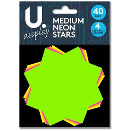 40 Medium Neon Stars