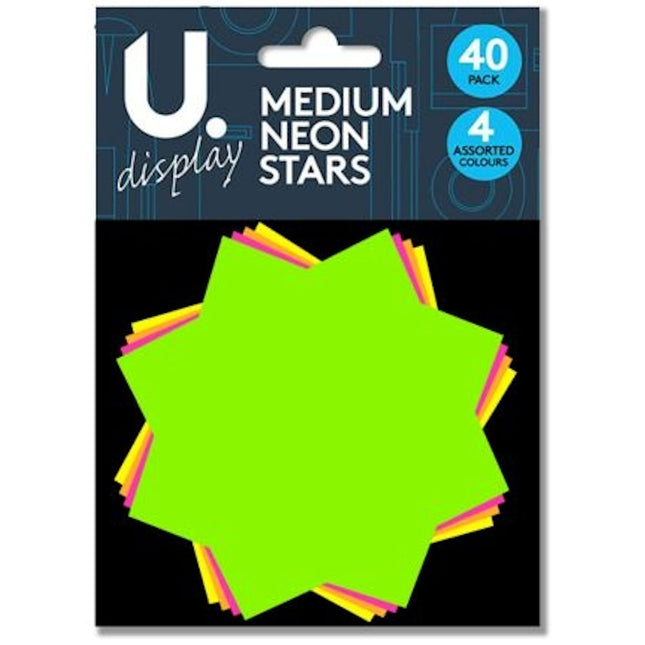 40 Medium Neon Stars