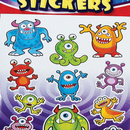 6 Monster Sticker Sheets