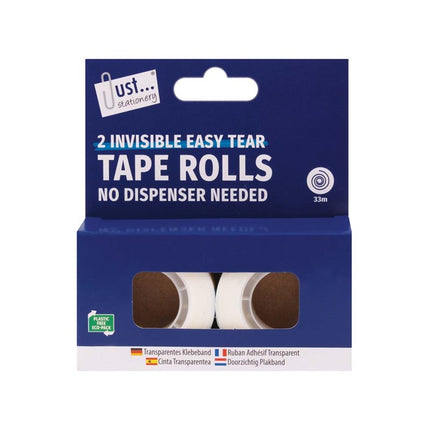 2 Invisible Easy Tear Tape Rolls