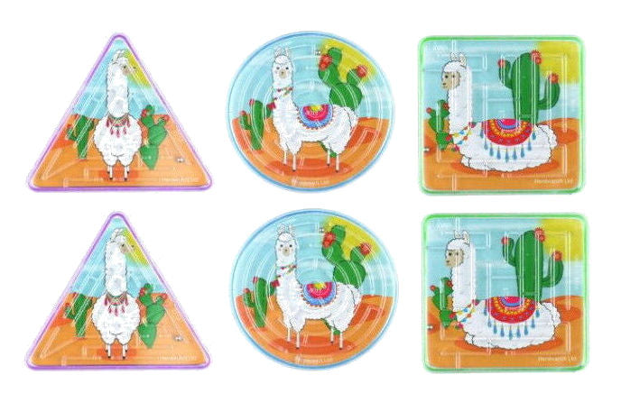 6 Llama Maze Puzzles