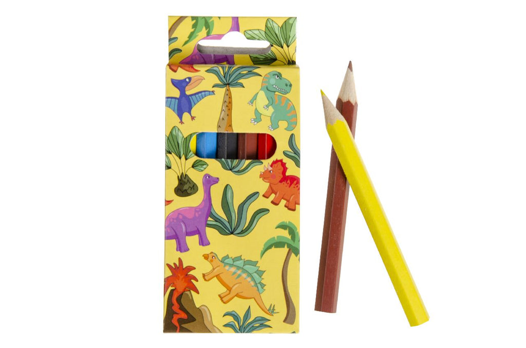 6 Dinosaur Halfsize Colouring Pencils