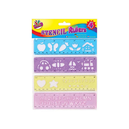4 Stencil Rulers