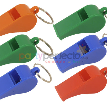 6 Plastic Whistles