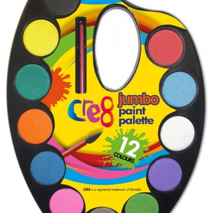 12 Colour Jumbo Paint Palette