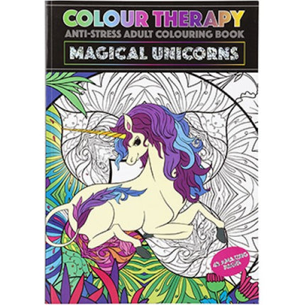 A4 Magical Unicorns Colour Therapy Colouring Book