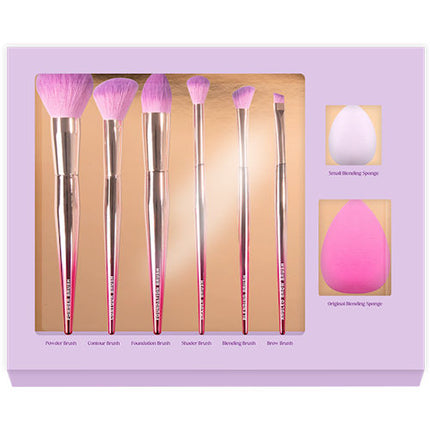 8 Rose Gold Professional Makeup Brush Set