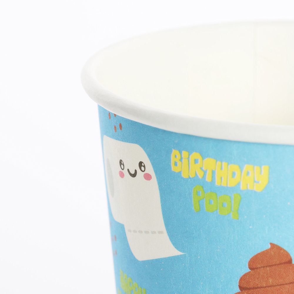 16 Emoji Poo Paper Party Cups