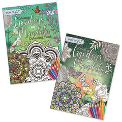 Gardens & Mandala Colouring Book