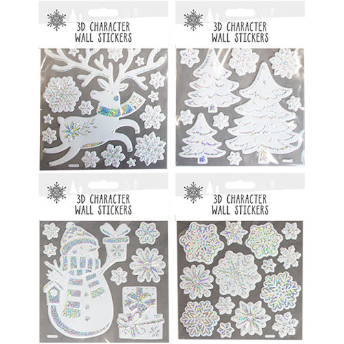Christmas Silver Holographic Wall Stickers