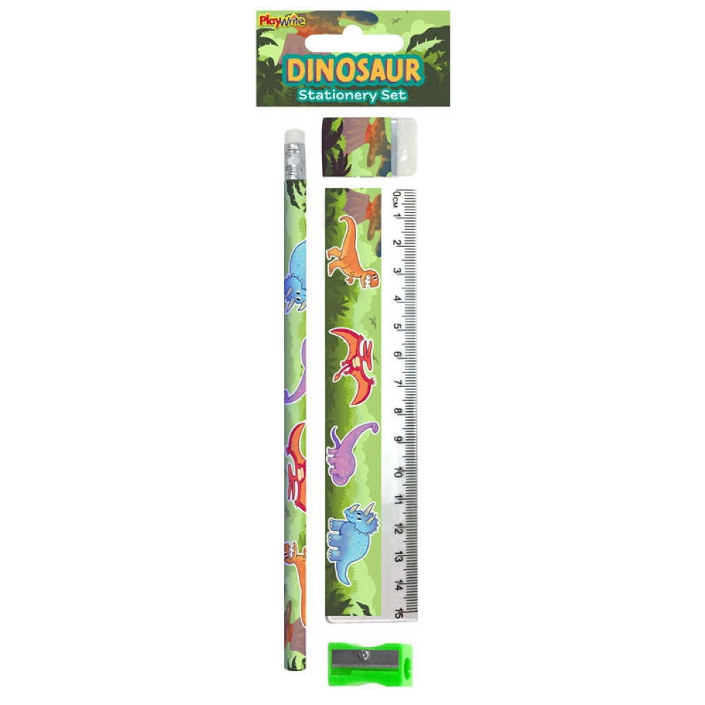 Dinosaur 4 Piece Stationery Set