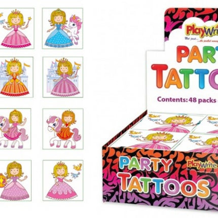 72 Princess Tattoos (6 Packs Of 12)