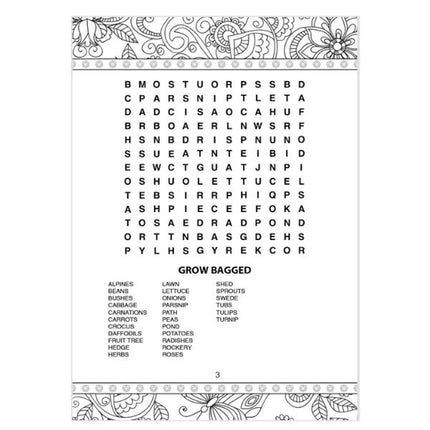 A4 Colouring Word Search Book