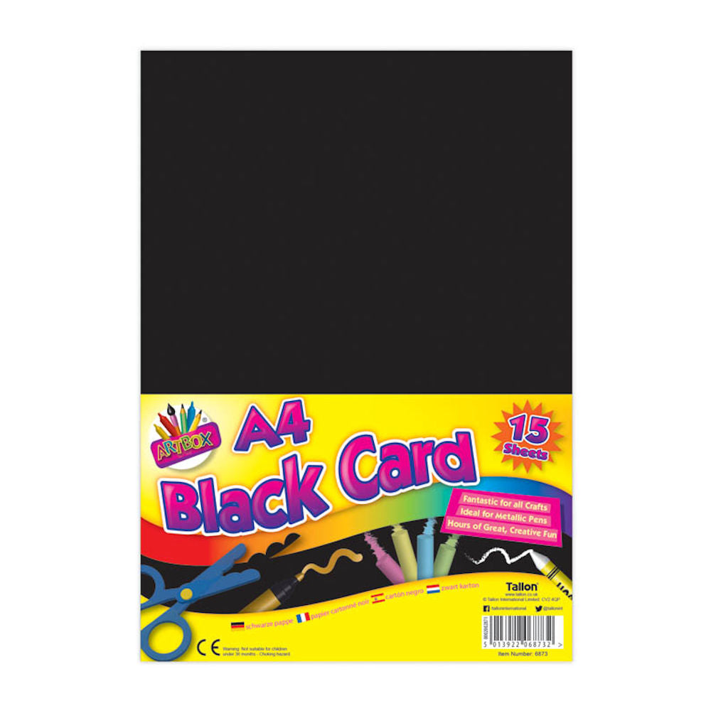 15 Black Activity A4 Card Sheets