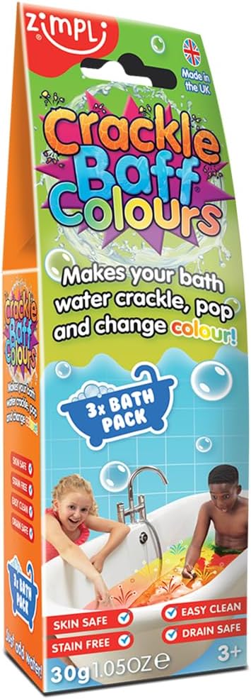 Red, Yellow & Blue Crackle Baff