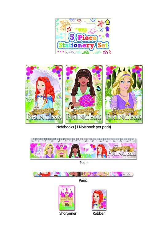 Princess 5 Piece Stationery Set