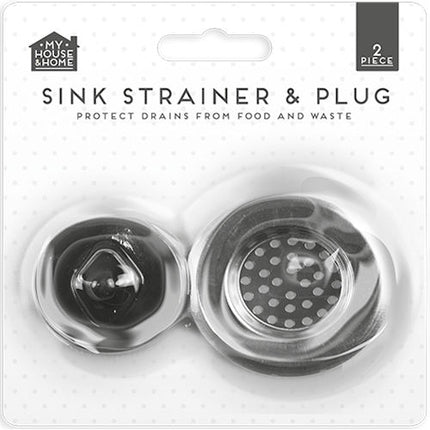 2 Piece Sink Strainer & Plug Set