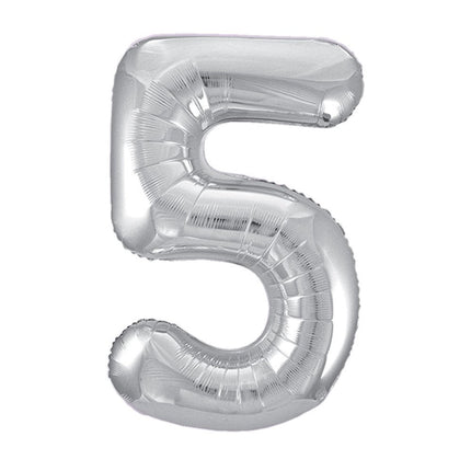 Giant Silver Number Balloons
