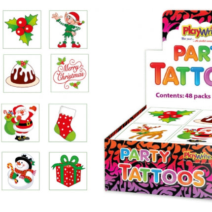 72 Christmas Tattoos (6 Packs Of 12)