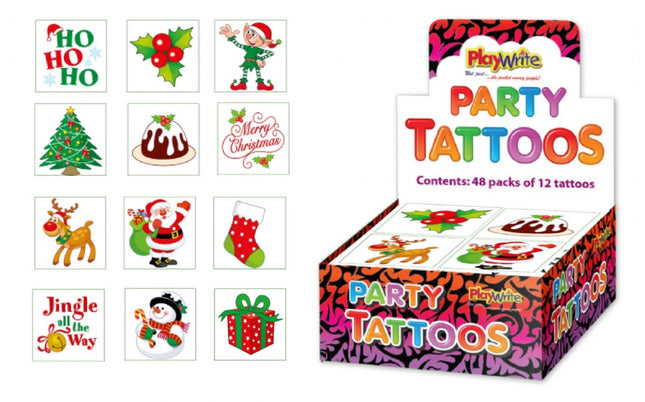 72 Christmas Tattoos (6 Packs Of 12)