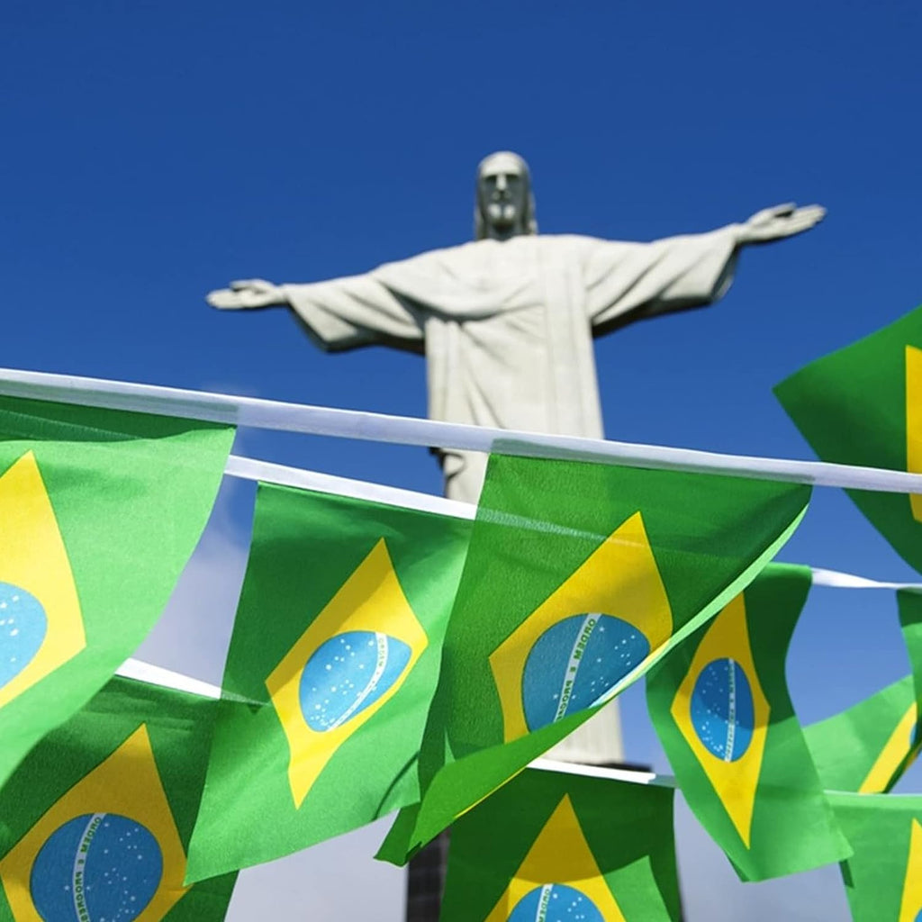 Brazil Flag 7m Rectangular Bunting