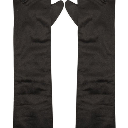 Long Black Gloves 45cm