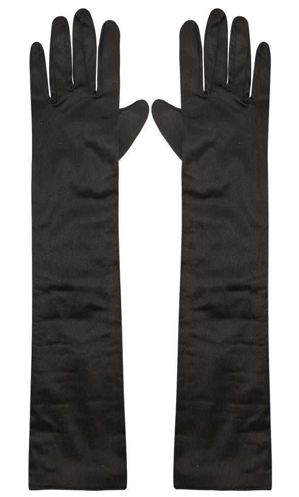 Long Black Gloves 45cm