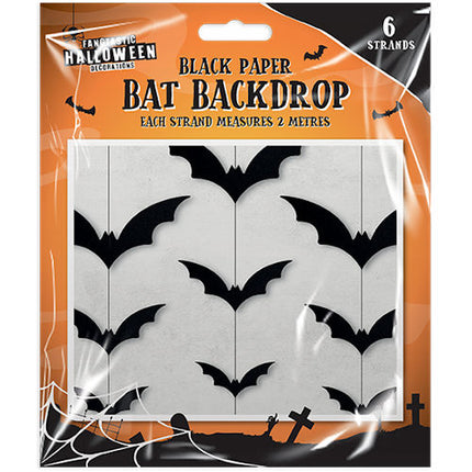 Black Paper Bat Backdrop