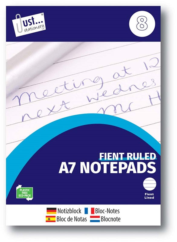8 Ruled A7 Notebooks