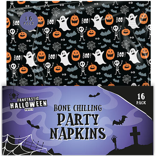 16 Halloween Printed Napkins