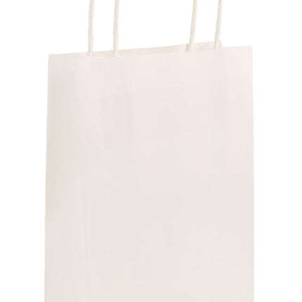 6 White Bags With Handles