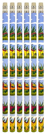 6 Dinosaur Pencils